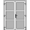 Dubbele deur modern